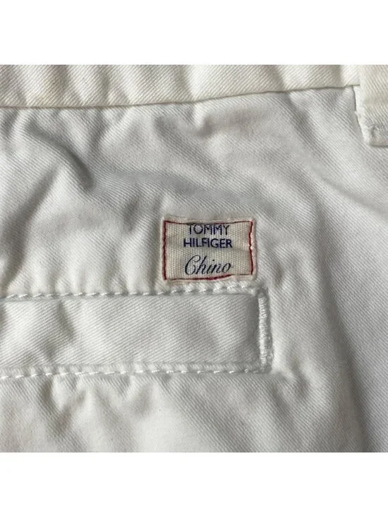 Tommy Hilfiger Womens White Chino Shorts Size 16 Cotton Blend Casual Summer Wear - Picture 5 of 5